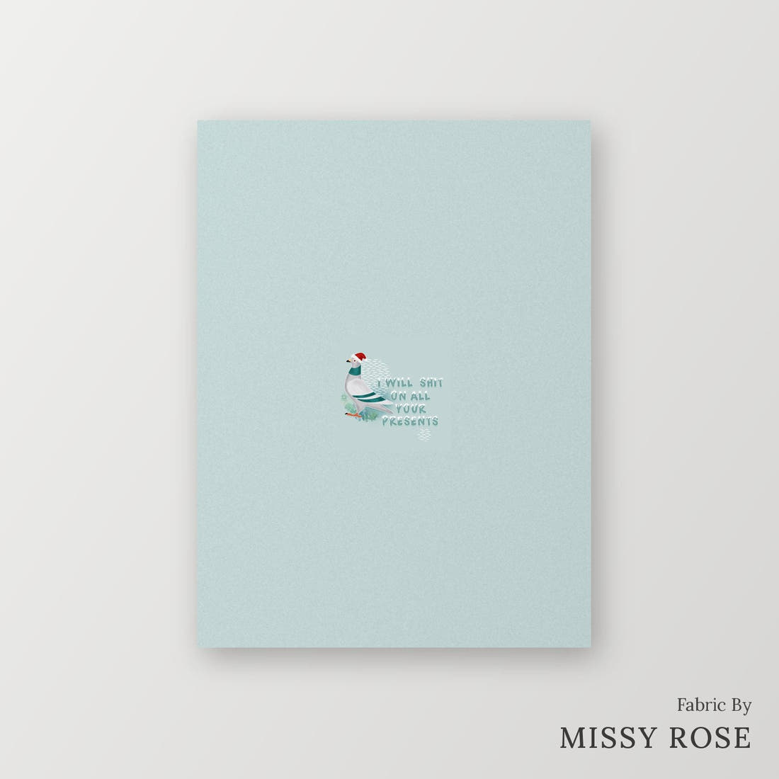 Profanity Fabric Panel 340 – printed fabric panel with centred picture, custom printed to order | Fabric by Missy Rose