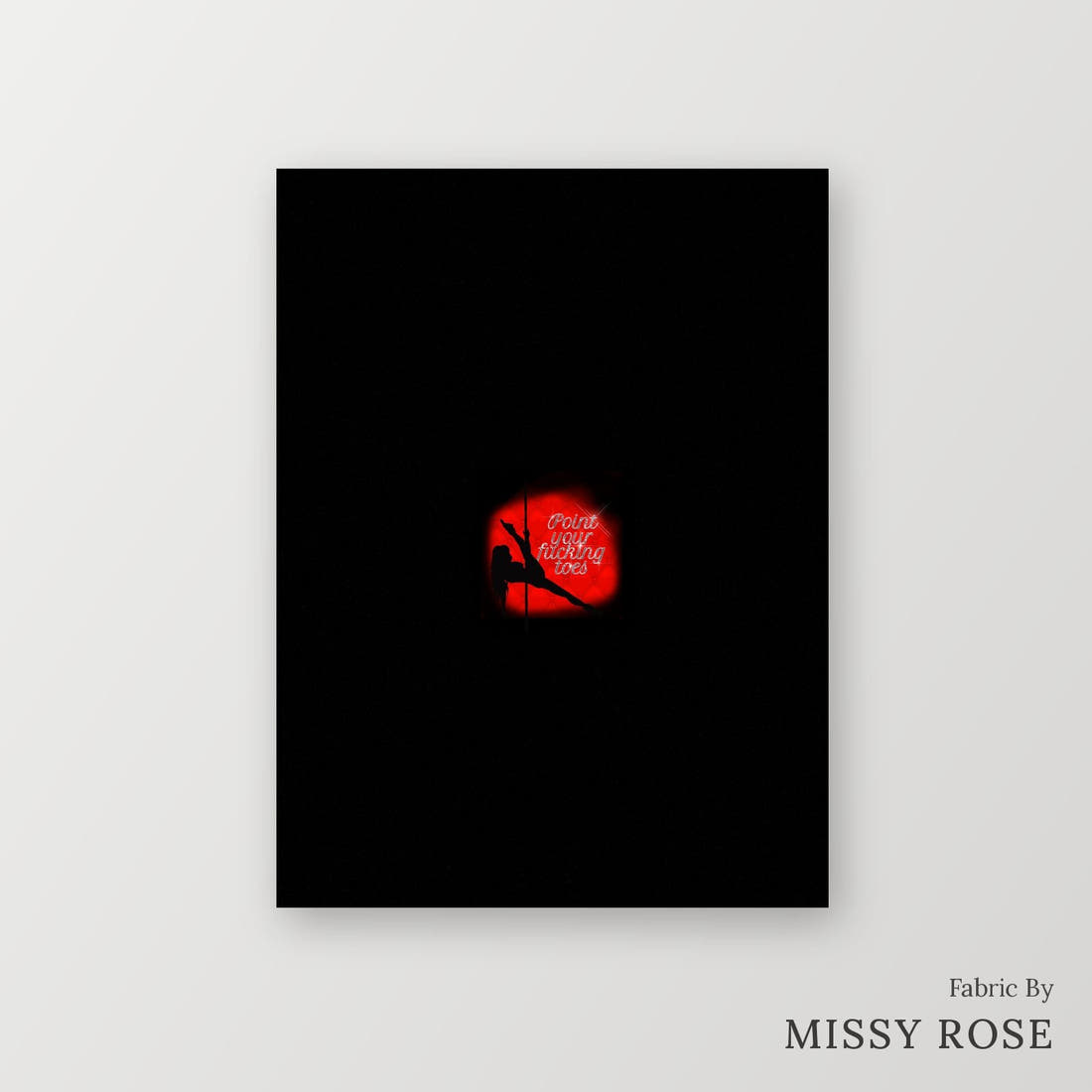 Profanity Fabric Panel 341 – printed fabric panel with centred picture, custom printed to order | Fabric by Missy Rose