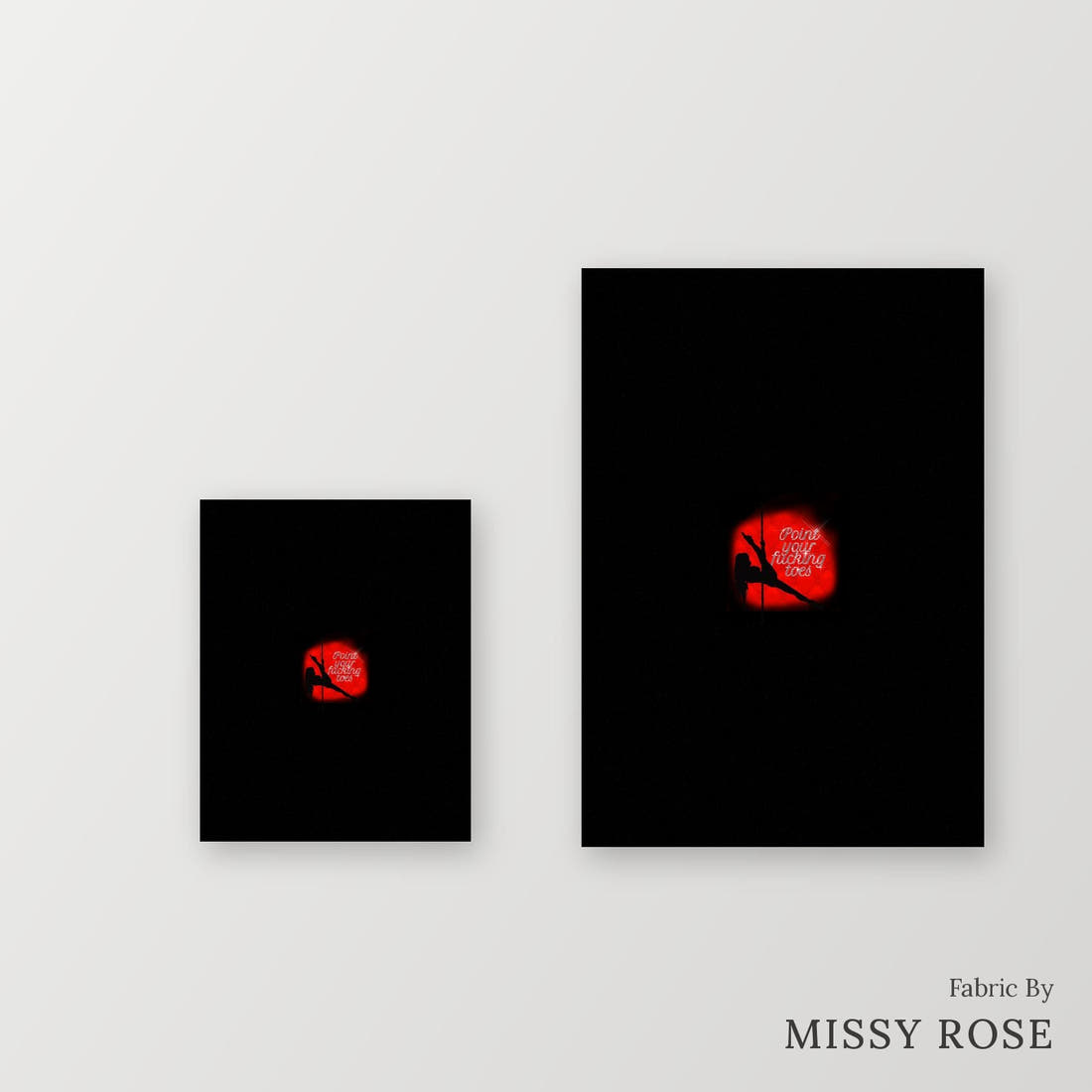Profanity Fabric Panel 341 – universal and adult panel sizes side by side | Fabric by Missy Rose
