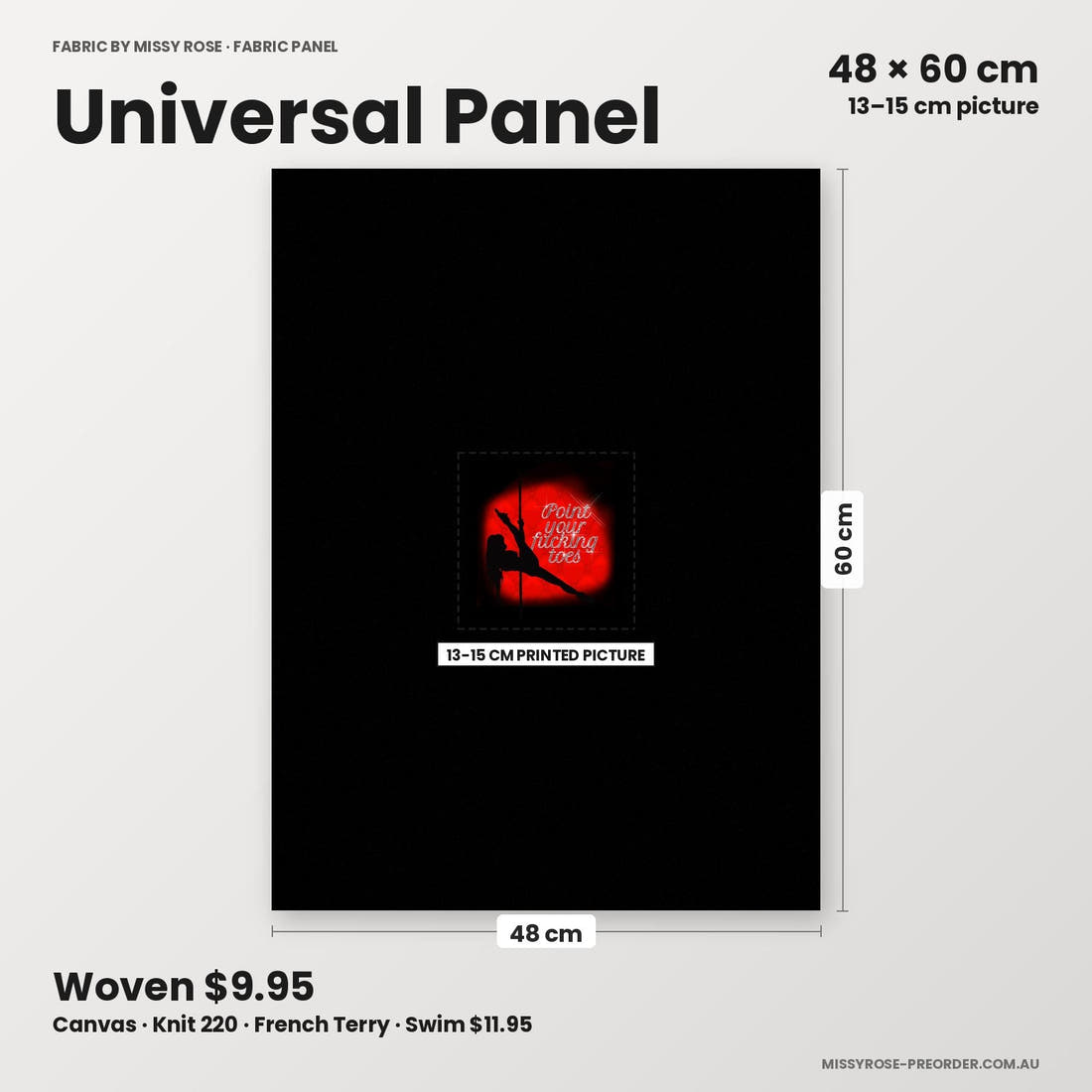 Profanity Fabric Panel 341 universal panel sizing – 13–15 cm printed picture on 48 × 60 cm fabric | Fabric by Missy Rose