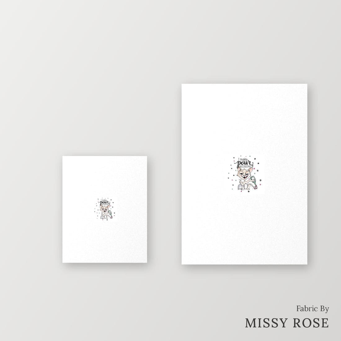 Profanity Fabric Panel 342 – universal and adult panel sizes side by side | Fabric by Missy Rose