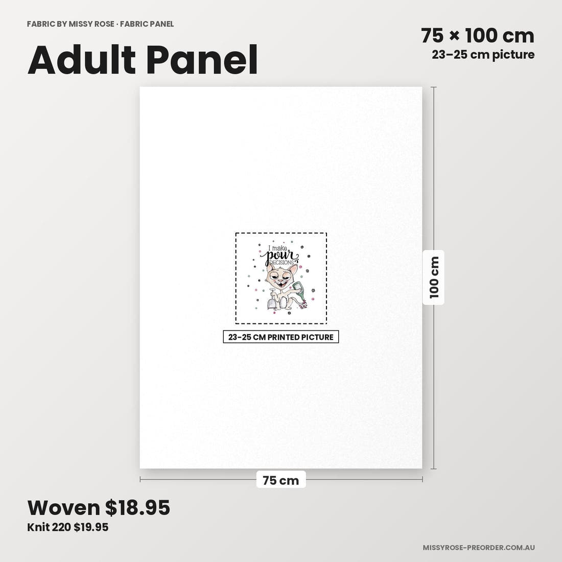 Profanity Fabric Panel 342 adult panel sizing – 23–25 cm printed picture on 75 × 100 cm fabric | Fabric by Missy Rose