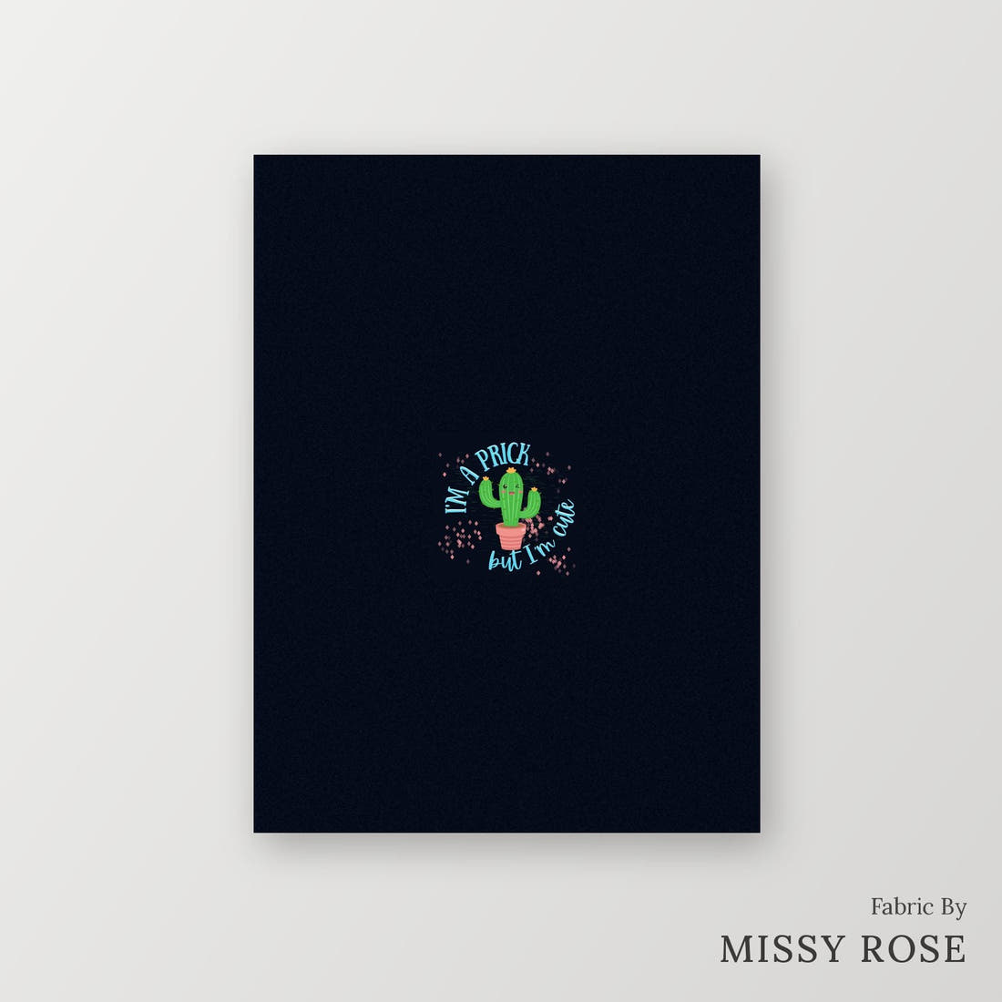 Profanity Fabric Panel 343 – printed fabric panel with centred picture, custom printed to order | Fabric by Missy Rose