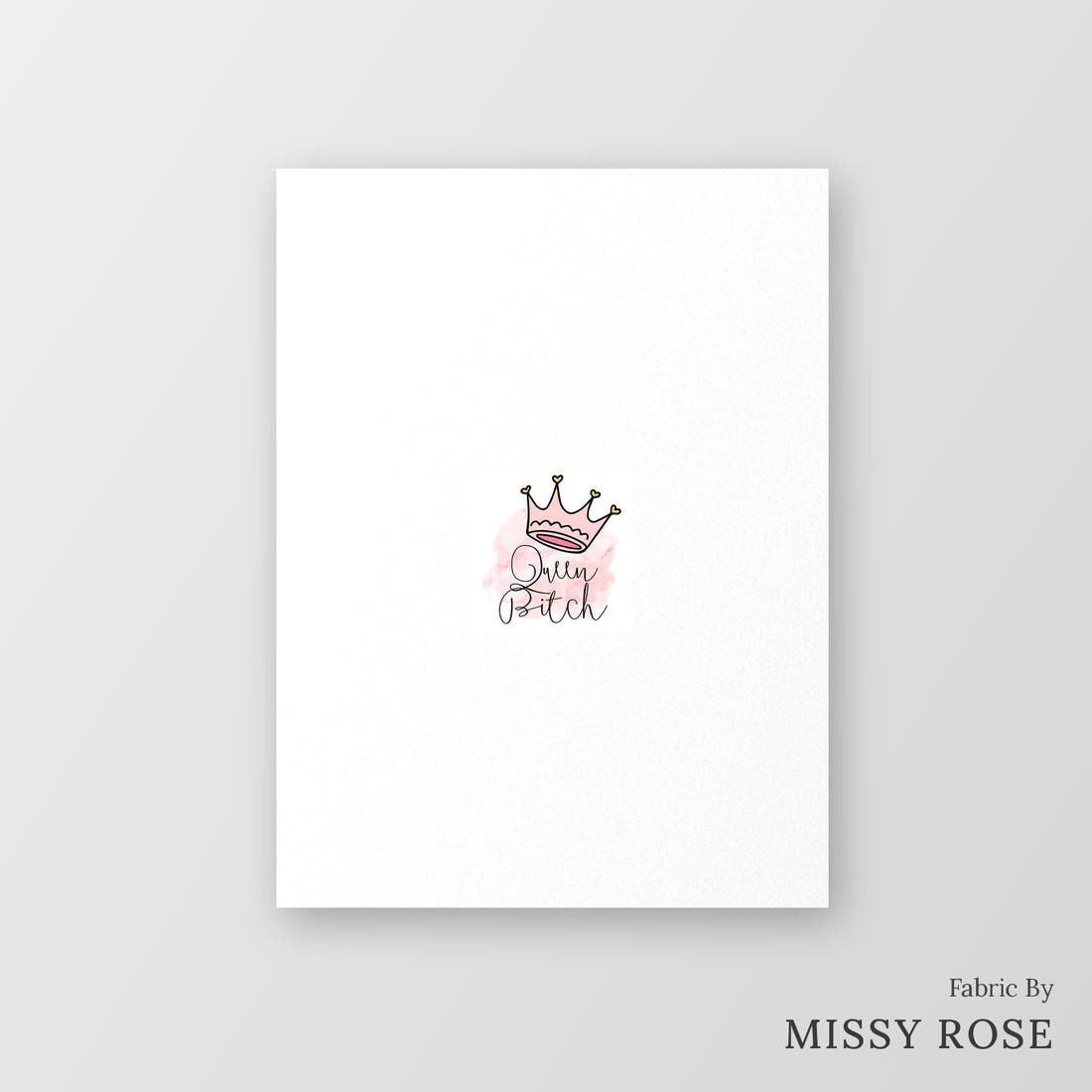 Profanity Fabric Panel 345 – printed fabric panel with centred picture, custom printed to order | Fabric by Missy Rose