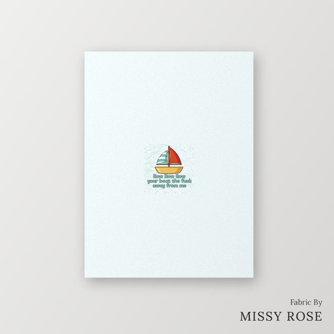 Profanity Fabric Panel 348 – printed fabric panel with centred picture, custom printed to order | Fabric by Missy Rose