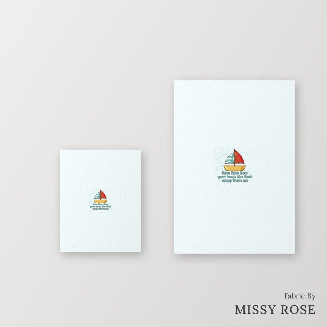 Profanity Fabric Panel 348 – universal and adult panel sizes side by side | Fabric by Missy Rose