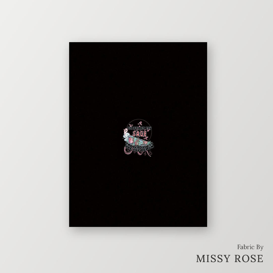 Profanity Fabric Panel 349 – printed fabric panel with centred picture, custom printed to order | Fabric by Missy Rose