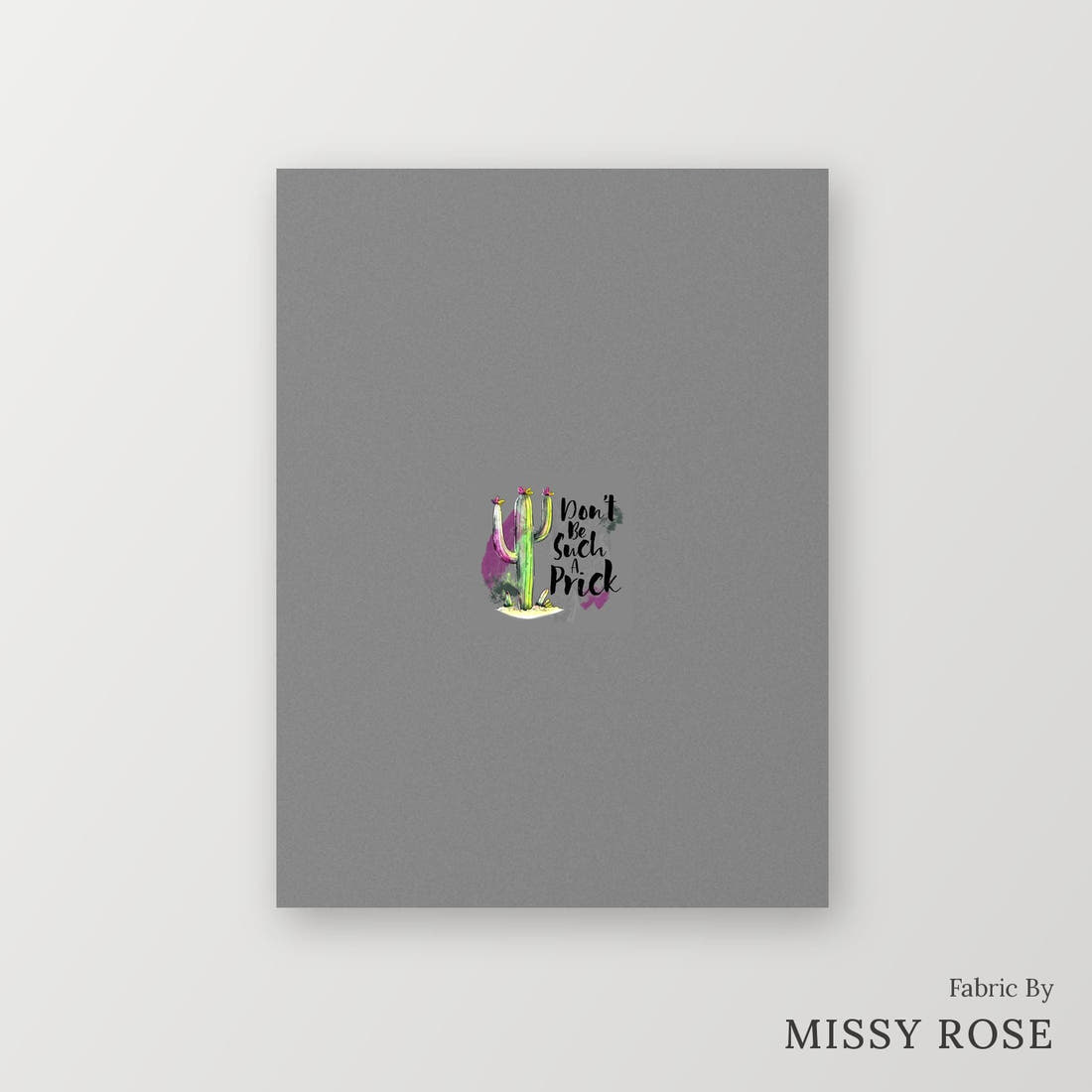 Profanity Fabric Panel 35 – printed fabric panel with centred picture, custom printed to order | Fabric by Missy Rose