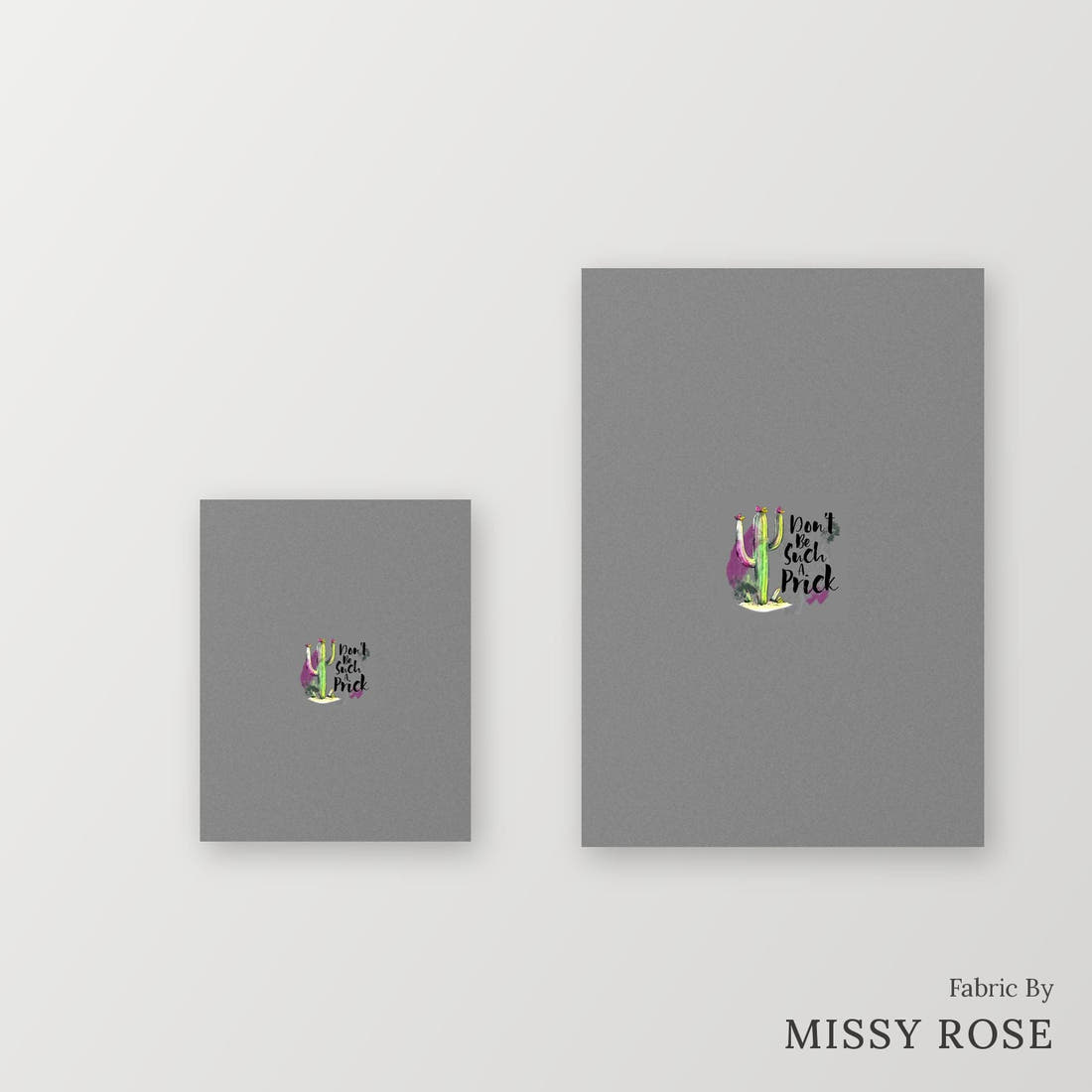 Profanity Fabric Panel 35 – universal and adult panel sizes side by side | Fabric by Missy Rose