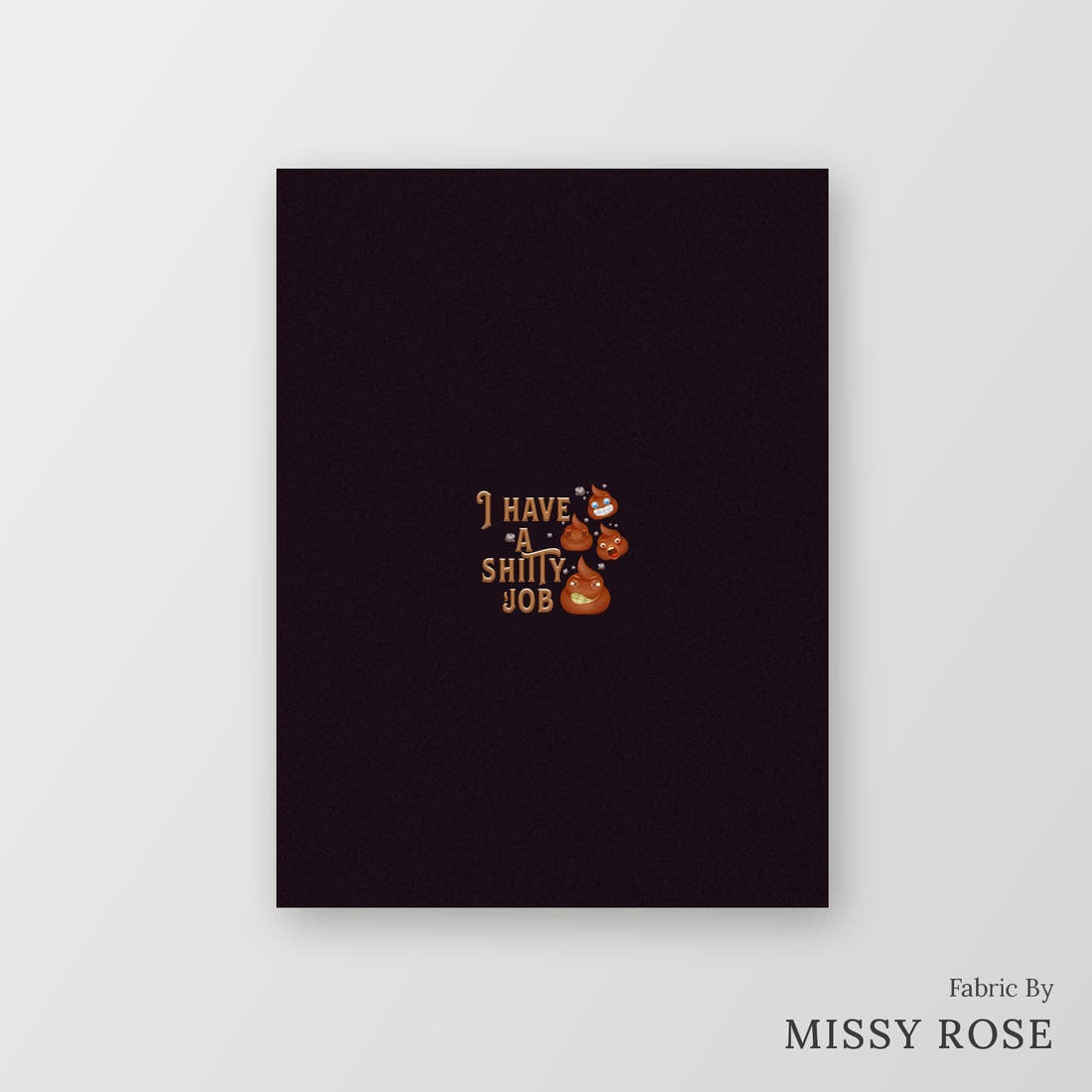 Profanity Fabric Panel 350 – printed fabric panel with centred picture, custom printed to order | Fabric by Missy Rose