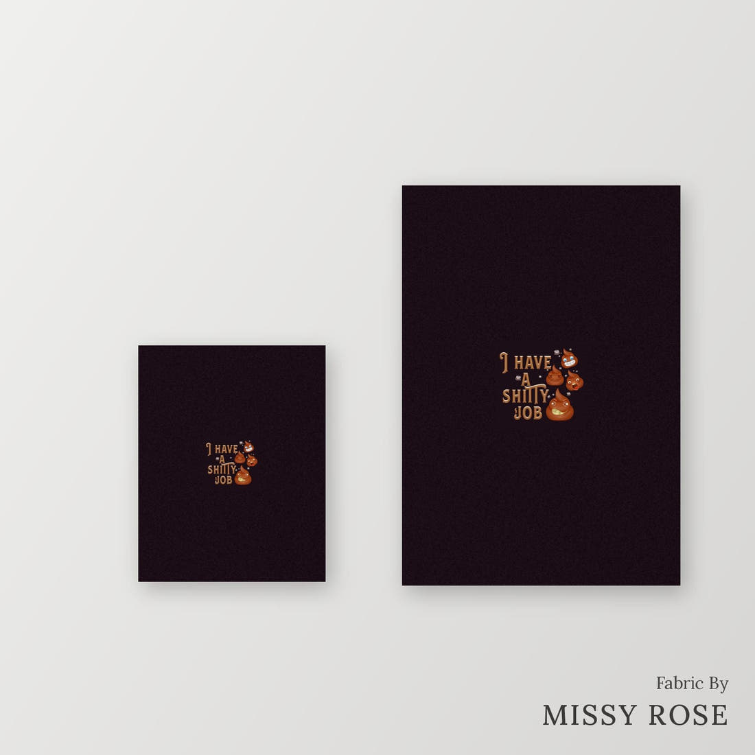 Profanity Fabric Panel 350 – universal and adult panel sizes side by side | Fabric by Missy Rose