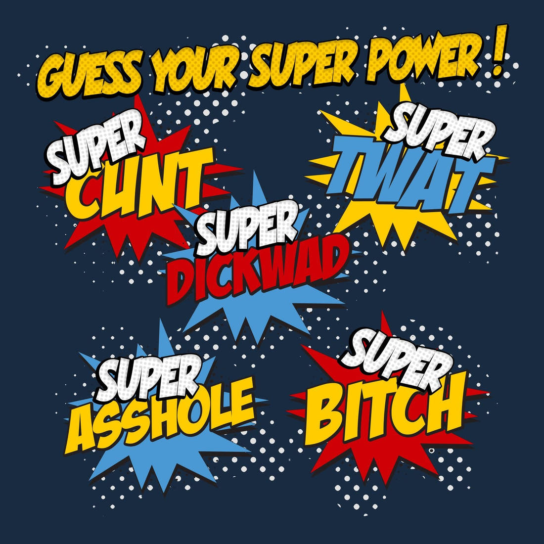 Profanity Fabric Panel 351 – full artwork close-up of the printed picture | Fabric by Missy Rose