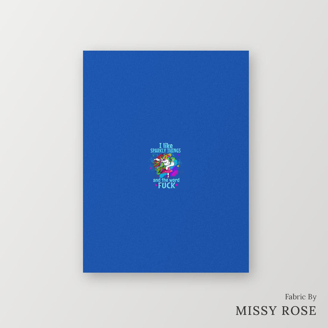 Profanity Fabric Panel 354 – printed fabric panel with centred picture, custom printed to order | Fabric by Missy Rose