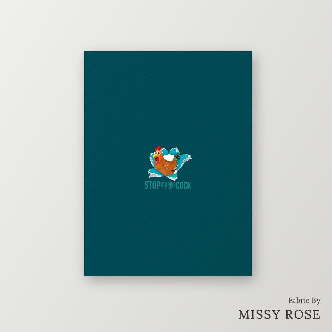 Profanity Fabric Panel 355 – printed fabric panel with centred picture, custom printed to order | Fabric by Missy Rose