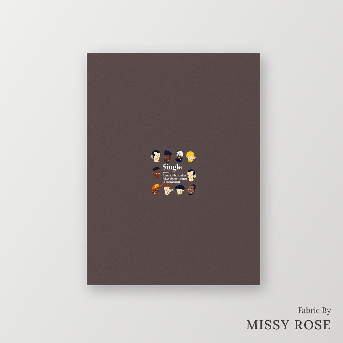 Profanity Fabric Panel 358 – printed fabric panel with centred picture, custom printed to order | Fabric by Missy Rose