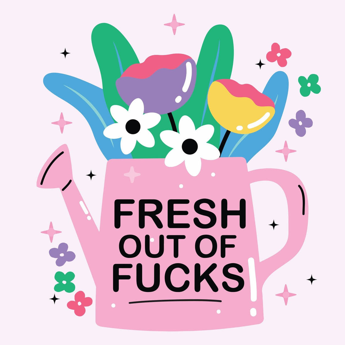 Profanity Fabric Panel 36 – full artwork close-up of the printed picture | Fabric by Missy Rose