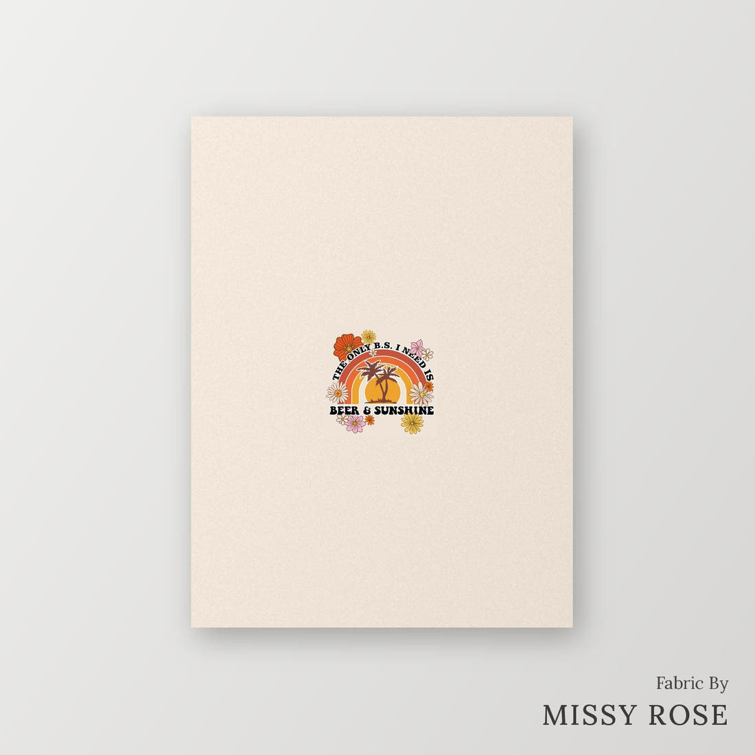 Profanity Fabric Panel 361 – printed fabric panel with centred picture, custom printed to order | Fabric by Missy Rose