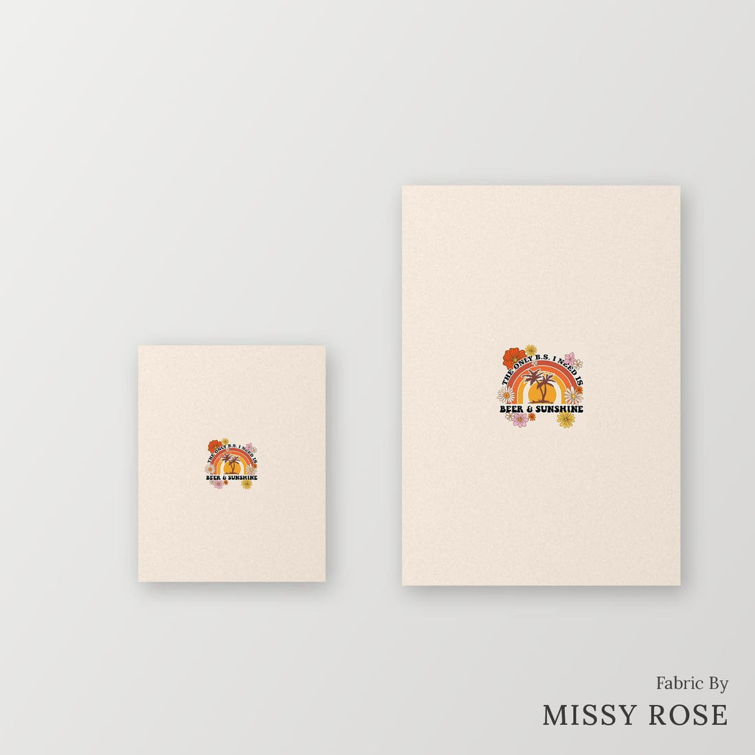 Profanity Fabric Panel 361 – universal and adult panel sizes side by side | Fabric by Missy Rose