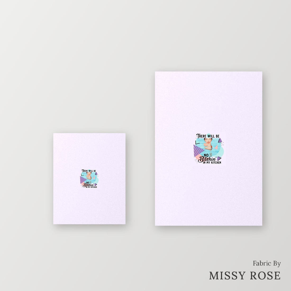 Profanity Fabric Panel 362 – universal and adult panel sizes side by side | Fabric by Missy Rose