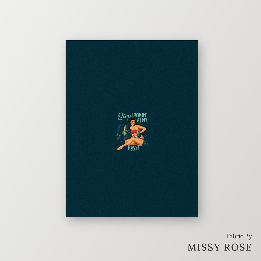 Profanity Fabric Panel 363 – printed fabric panel with centred picture, custom printed to order | Fabric by Missy Rose