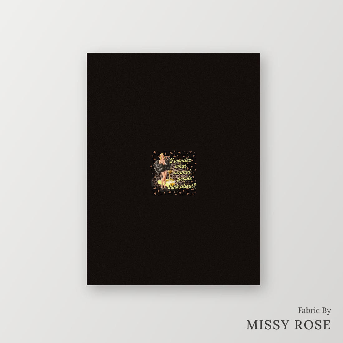Profanity Fabric Panel 364 – printed fabric panel with centred picture, custom printed to order | Fabric by Missy Rose