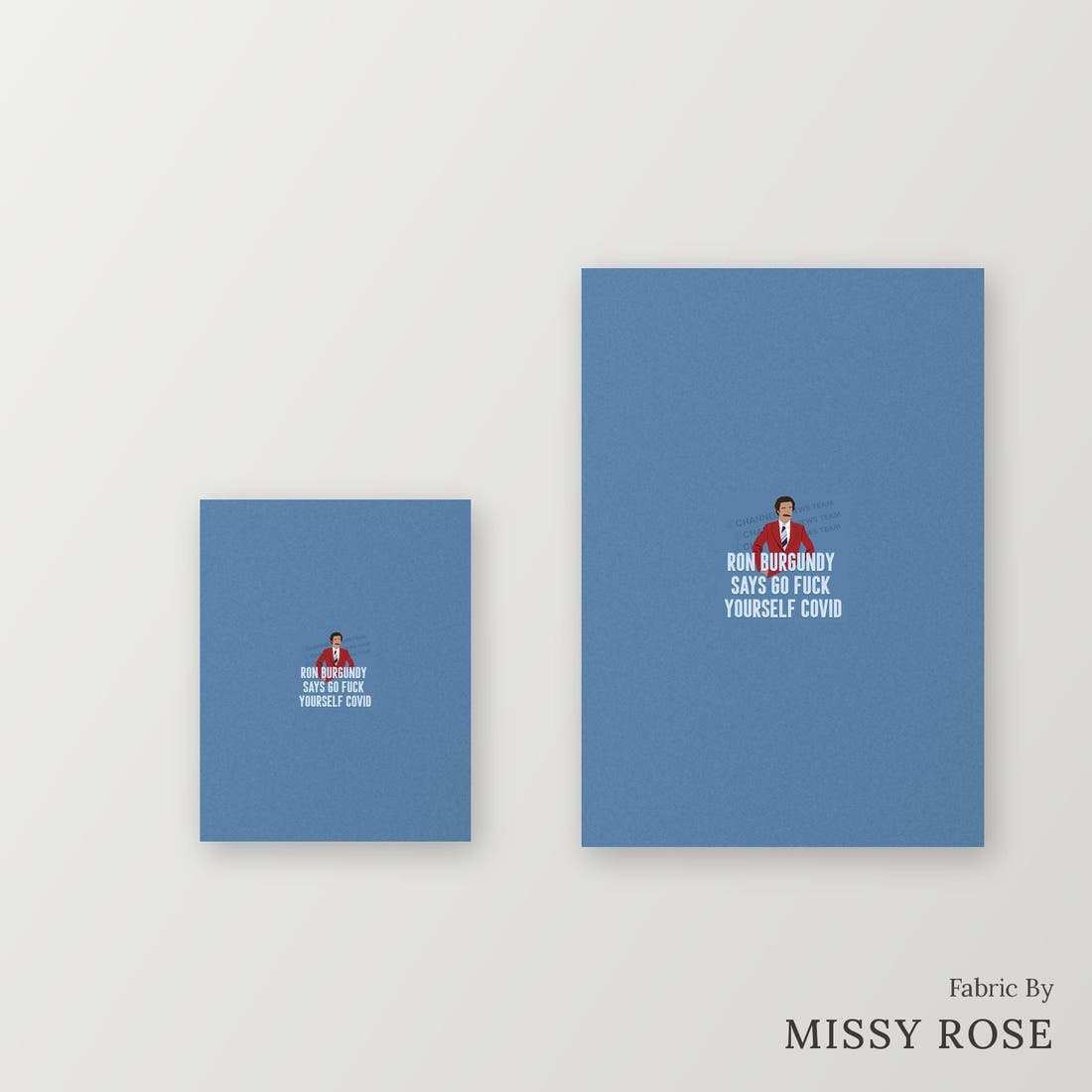 Profanity Fabric Panel 365 – universal and adult panel sizes side by side | Fabric by Missy Rose