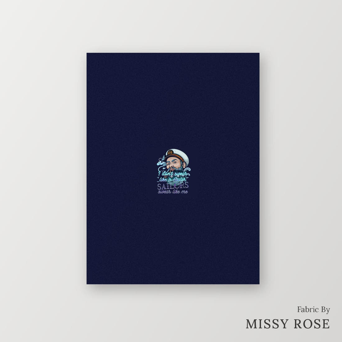Profanity Fabric Panel 366 – printed fabric panel with centred picture, custom printed to order | Fabric by Missy Rose