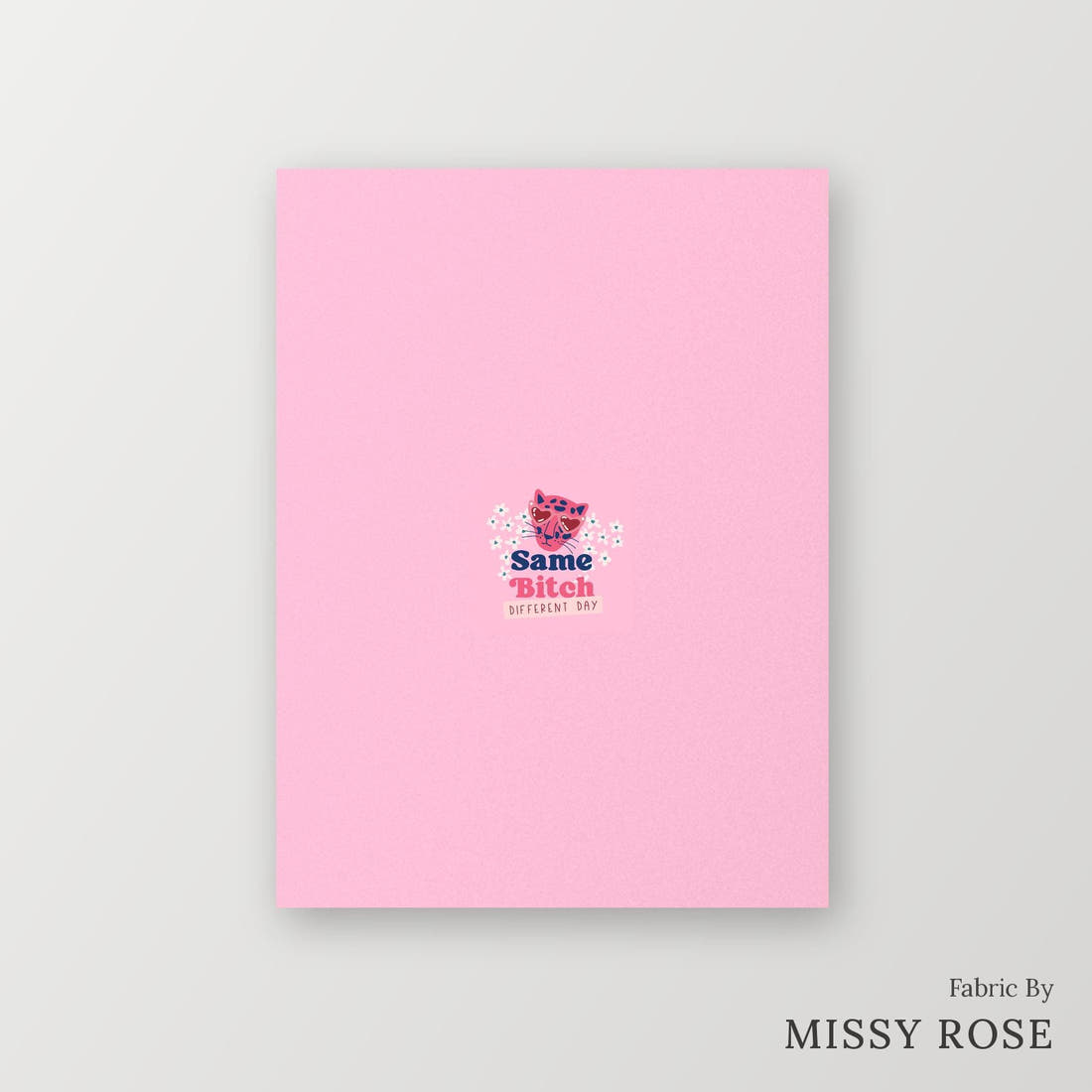 Profanity Fabric Panel 367 – printed fabric panel with centred picture, custom printed to order | Fabric by Missy Rose