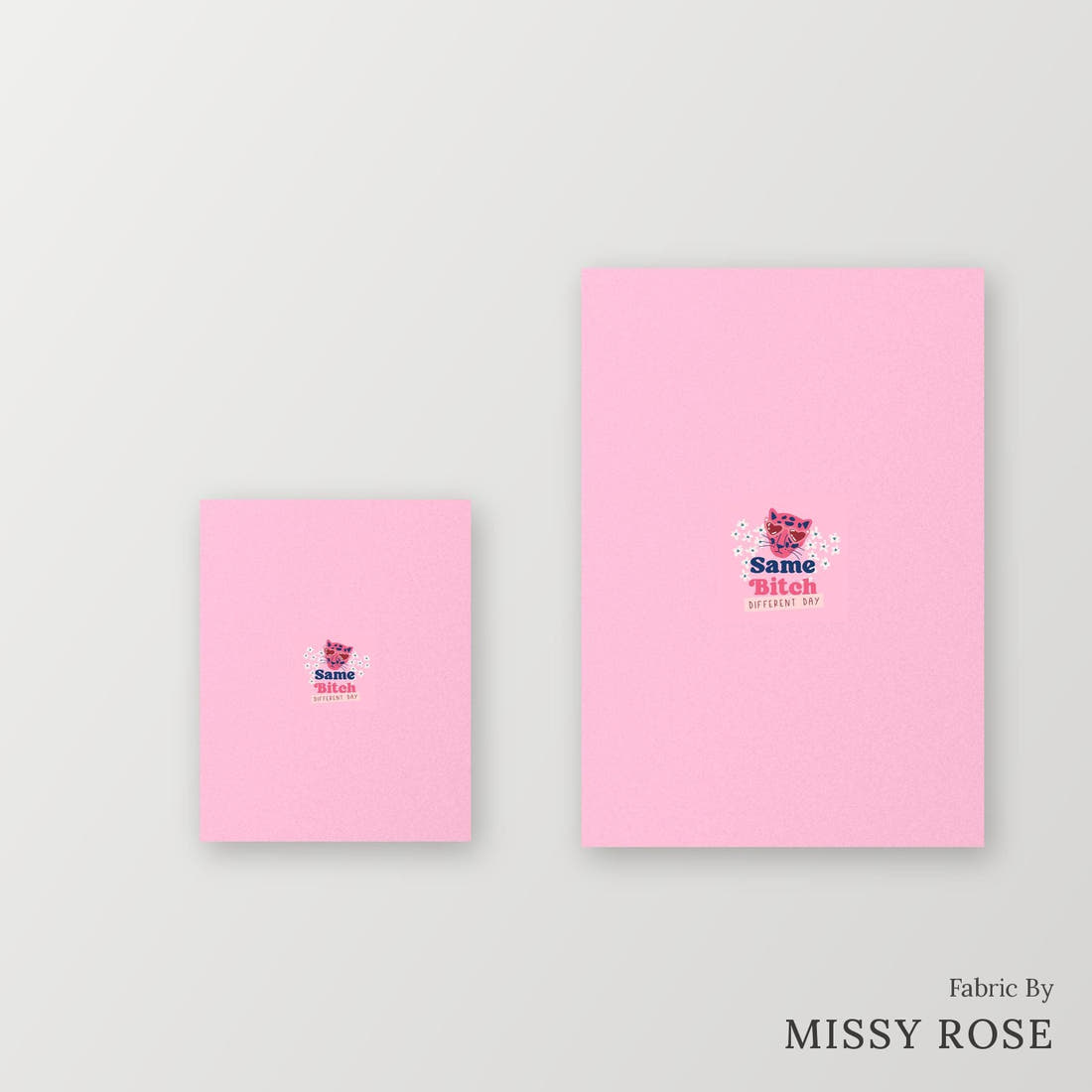 Profanity Fabric Panel 367 – universal and adult panel sizes side by side | Fabric by Missy Rose