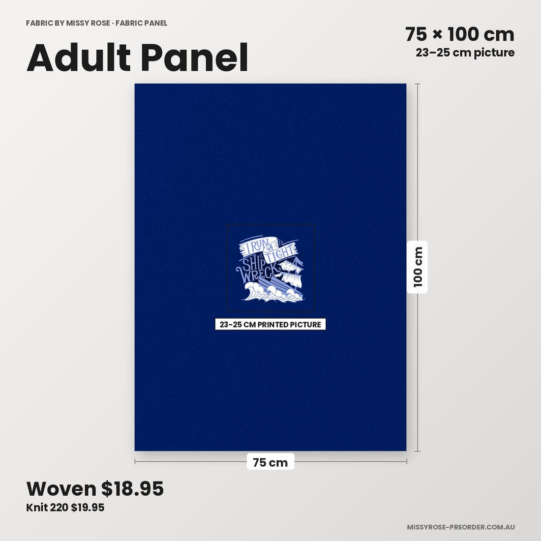 Profanity Fabric Panel 369 adult panel sizing – 23–25 cm printed picture on 75 × 100 cm fabric | Fabric by Missy Rose