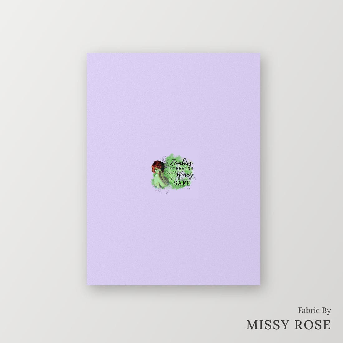 Profanity Fabric Panel 37 – printed fabric panel with centred picture, custom printed to order | Fabric by Missy Rose