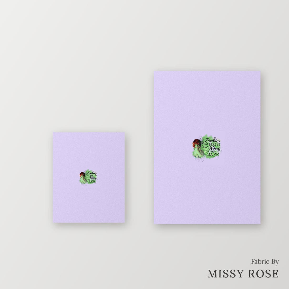 Profanity Fabric Panel 37 – universal and adult panel sizes side by side | Fabric by Missy Rose