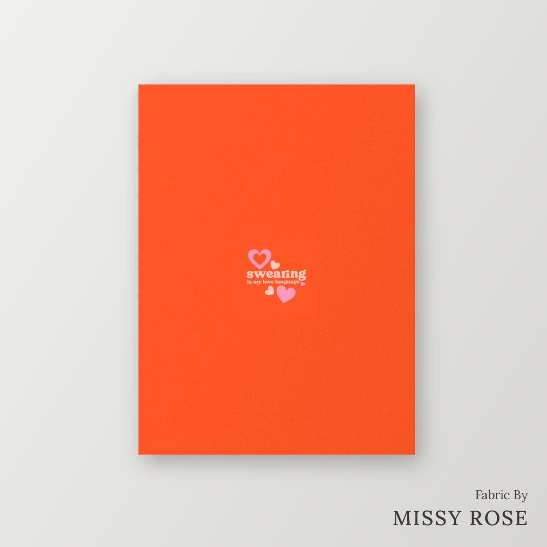 Profanity Fabric Panel 373 – printed fabric panel with centred picture, custom printed to order | Fabric by Missy Rose
