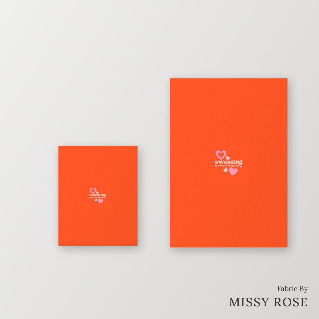 Profanity Fabric Panel 373 – universal and adult panel sizes side by side | Fabric by Missy Rose