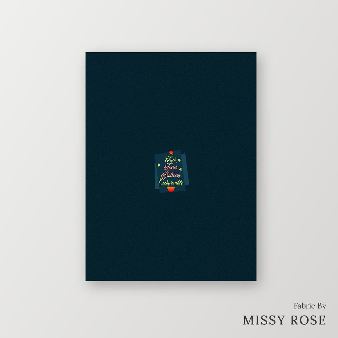 Profanity Fabric Panel 374 – printed fabric panel with centred picture, custom printed to order | Fabric by Missy Rose
