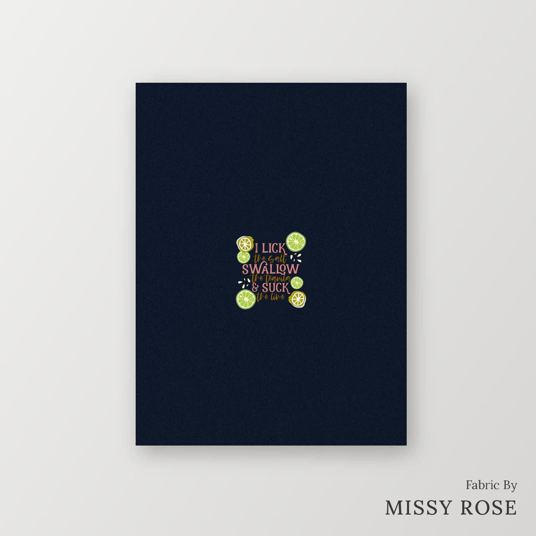 Profanity Fabric Panel 375 – printed fabric panel with centred picture, custom printed to order | Fabric by Missy Rose