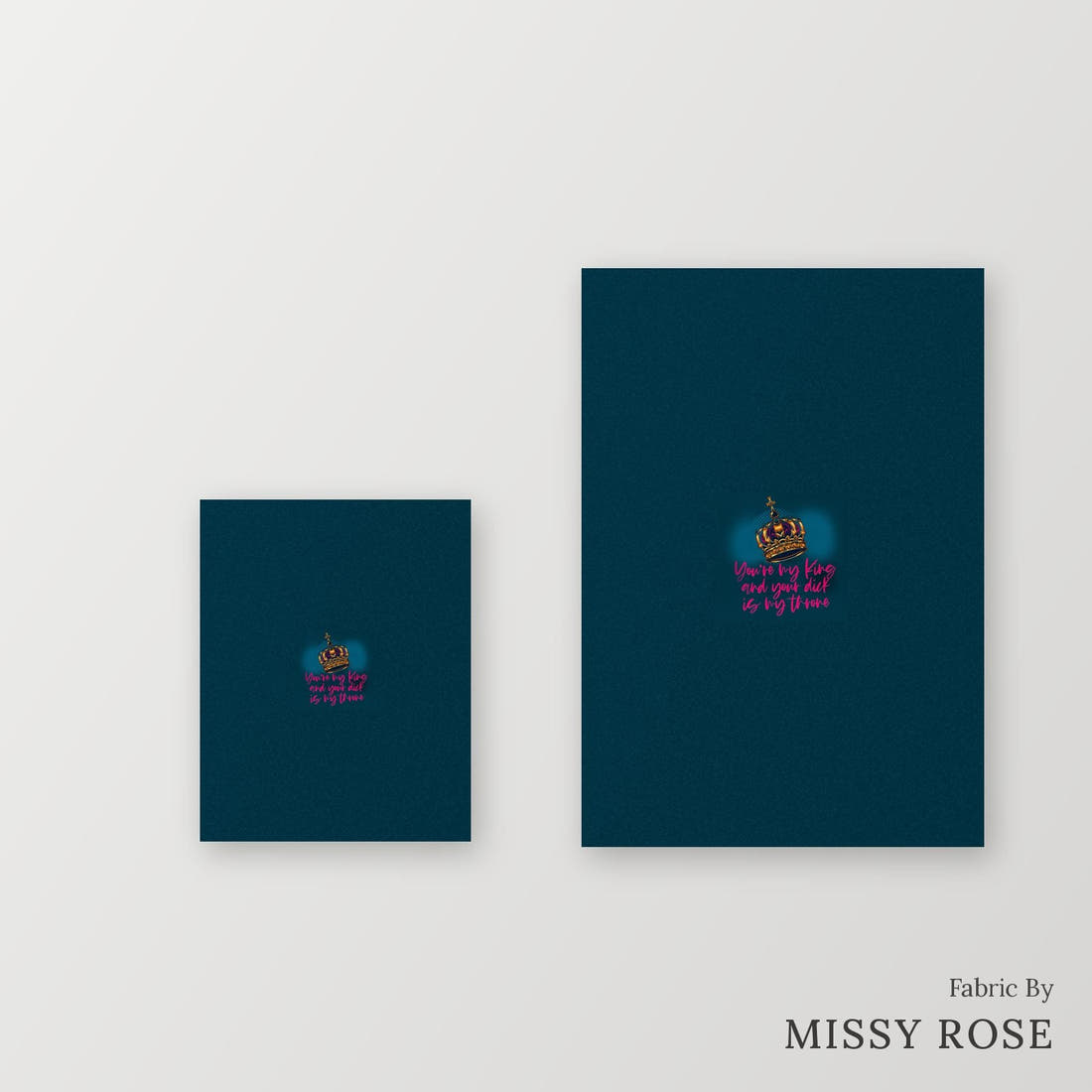 Profanity Fabric Panel 377 – universal and adult panel sizes side by side | Fabric by Missy Rose