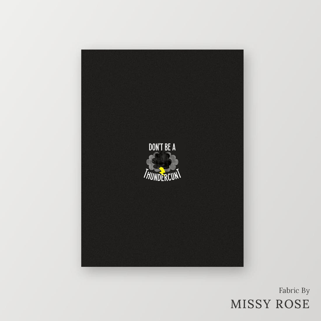 Profanity Fabric Panel 378 – printed fabric panel with centred picture, custom printed to order | Fabric by Missy Rose