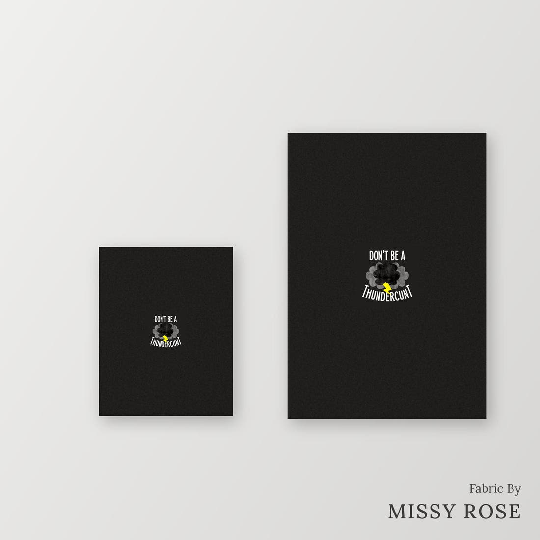 Profanity Fabric Panel 378 – universal and adult panel sizes side by side | Fabric by Missy Rose