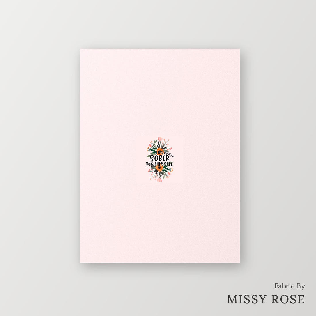 Profanity Fabric Panel 379 – printed fabric panel with centred picture, custom printed to order | Fabric by Missy Rose