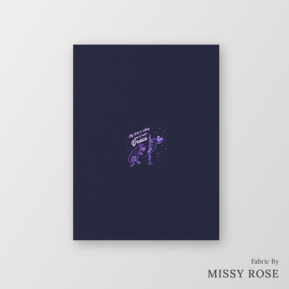 Profanity Fabric Panel 380 – printed fabric panel with centred picture, custom printed to order | Fabric by Missy Rose