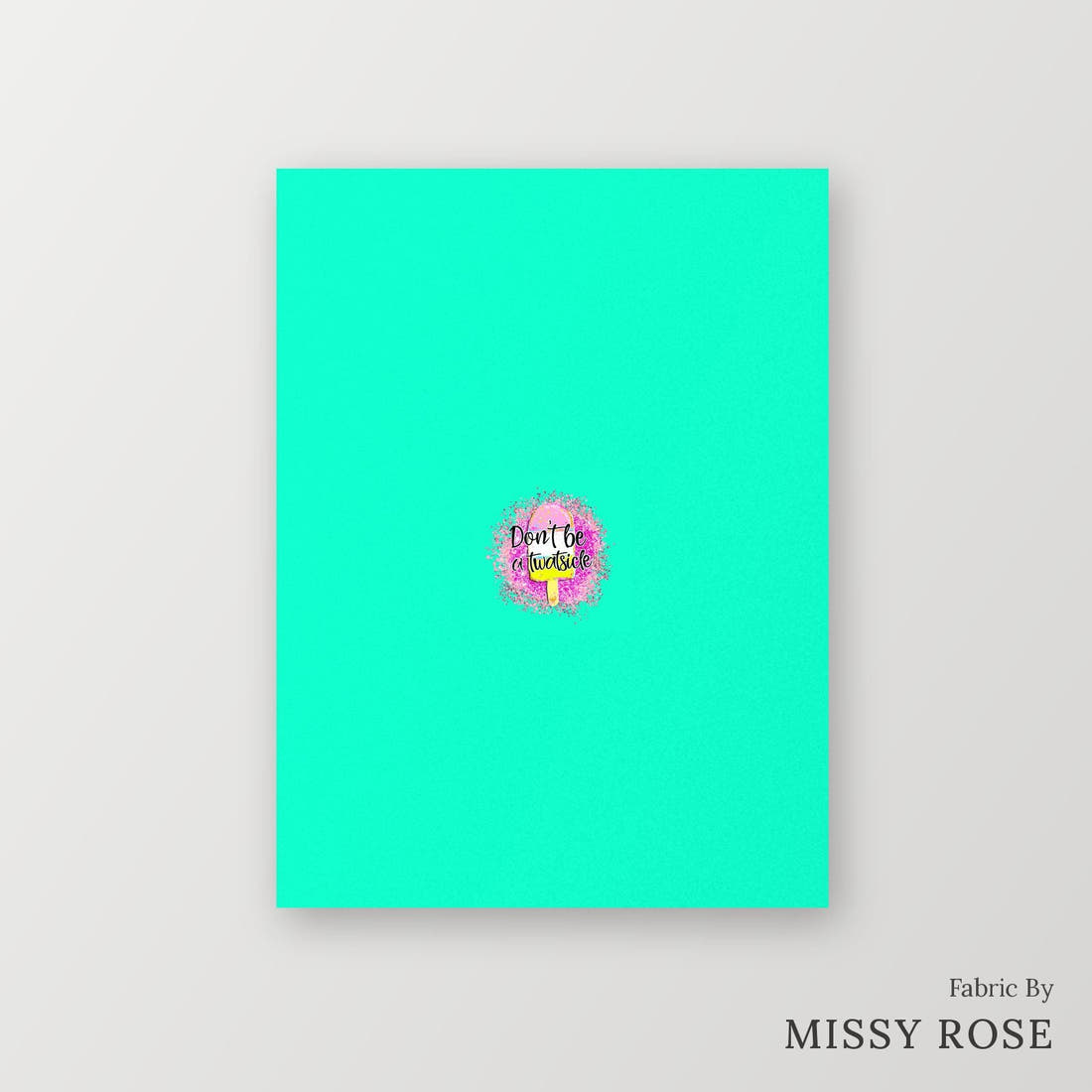 Profanity Fabric Panel 382 – printed fabric panel with centred picture, custom printed to order | Fabric by Missy Rose