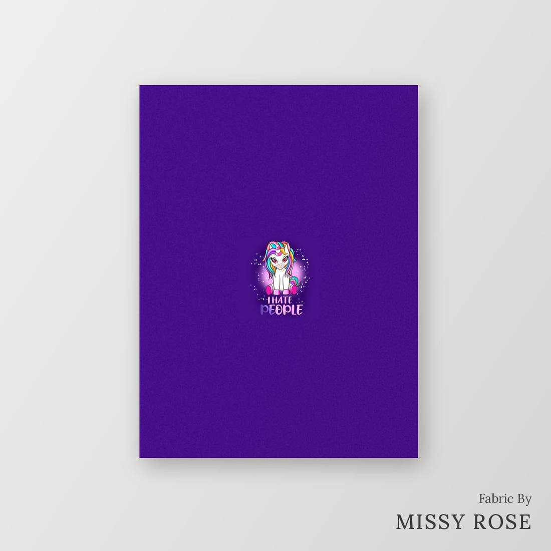 Profanity Fabric Panel 384 – printed fabric panel with centred picture, custom printed to order | Fabric by Missy Rose