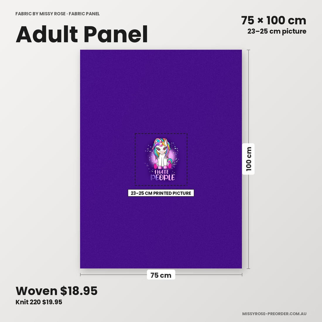 Profanity Fabric Panel 384 adult panel sizing – 23–25 cm printed picture on 75 × 100 cm fabric | Fabric by Missy Rose