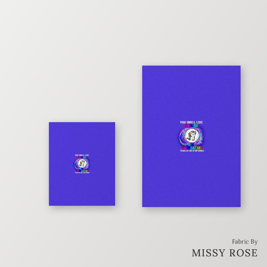 Profanity Fabric Panel 386 – universal and adult panel sizes side by side | Fabric by Missy Rose