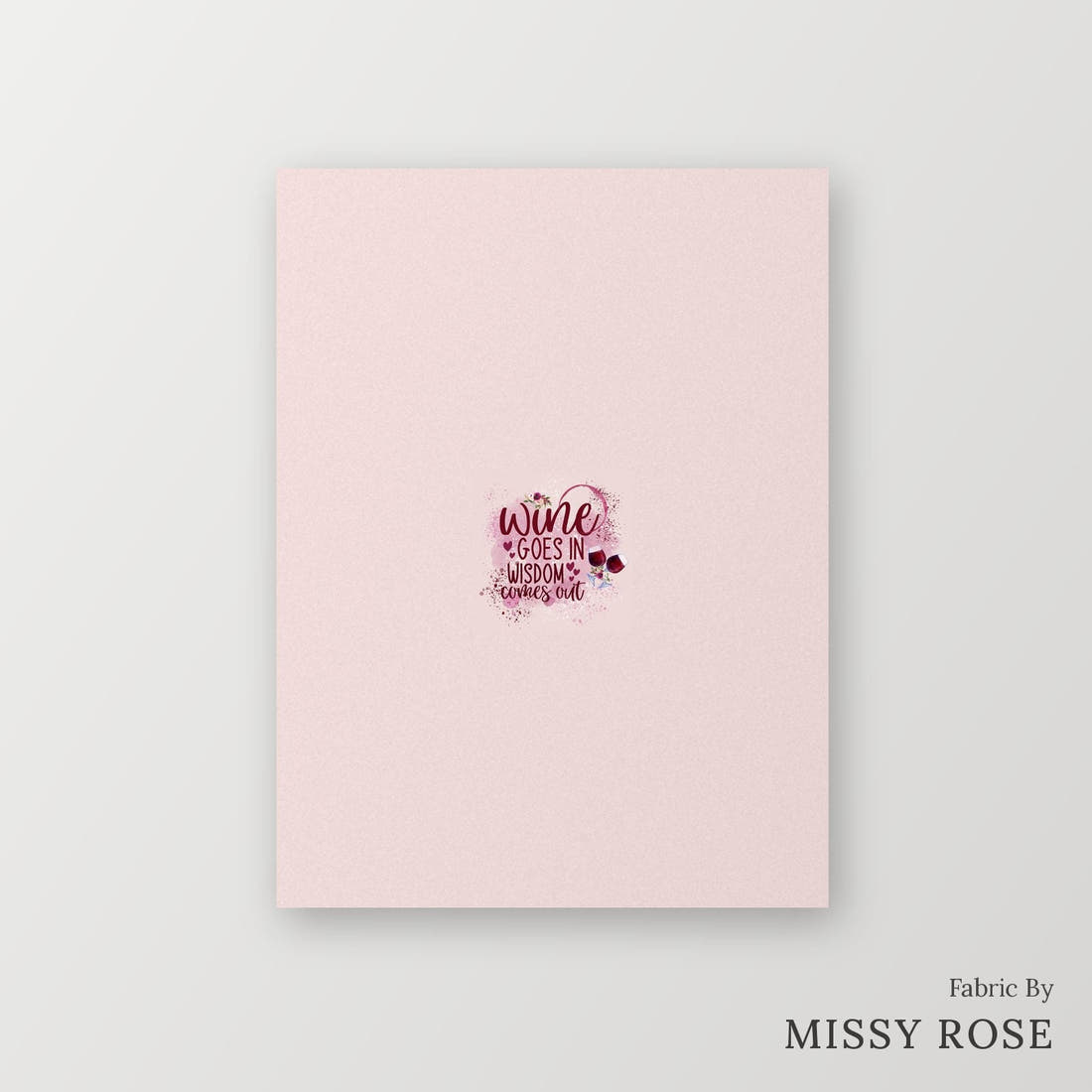Profanity Fabric Panel 389 – printed fabric panel with centred picture, custom printed to order | Fabric by Missy Rose