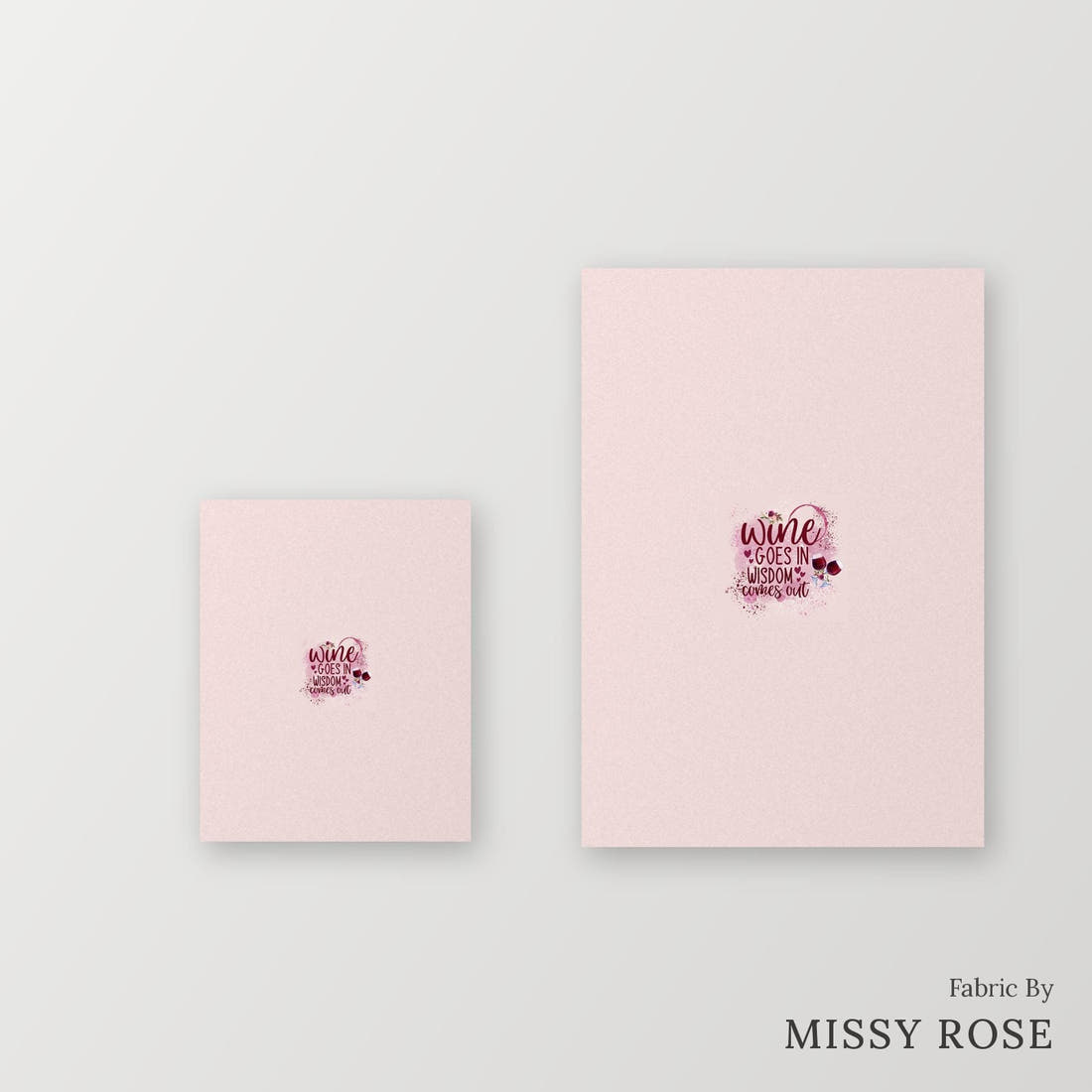 Profanity Fabric Panel 389 – universal and adult panel sizes side by side | Fabric by Missy Rose