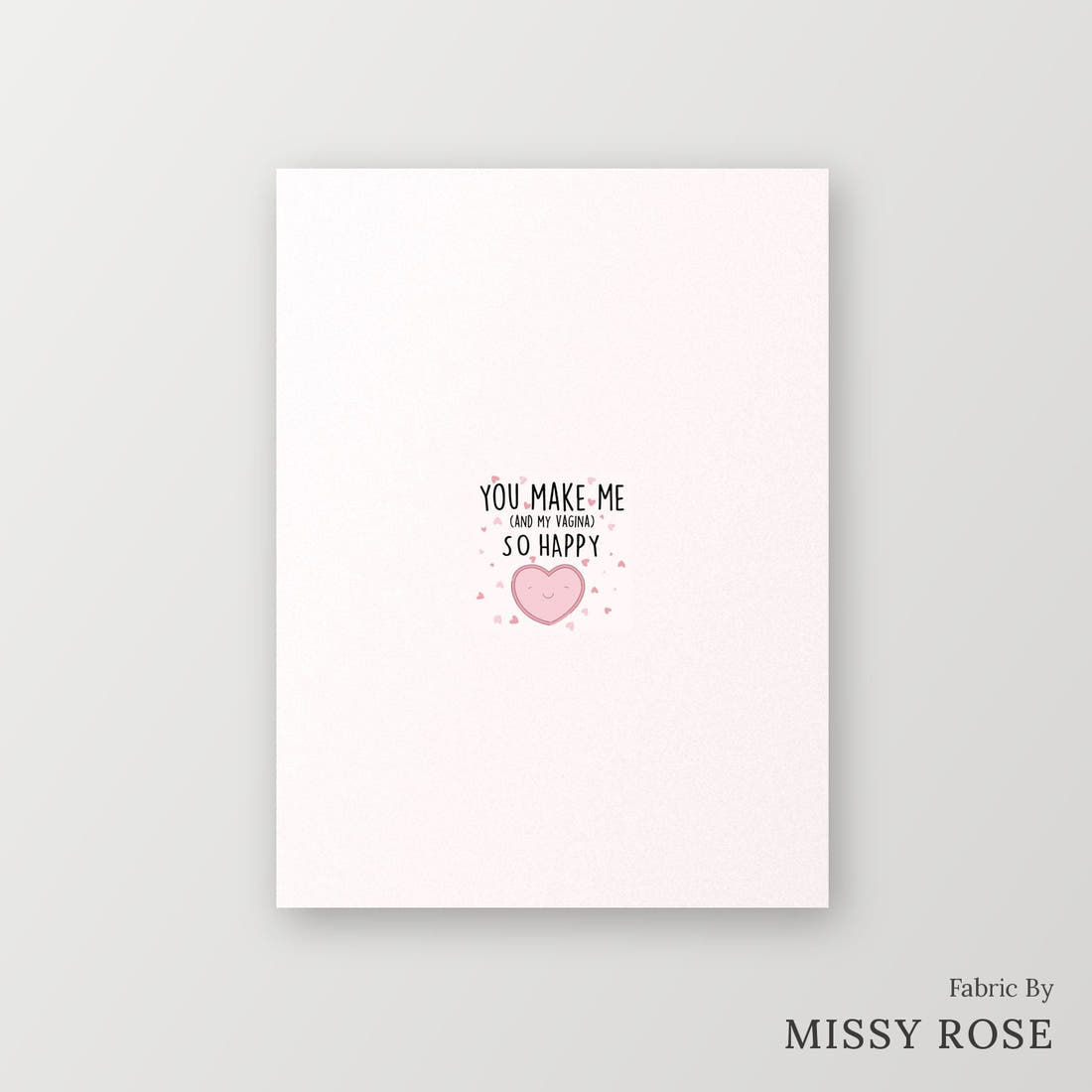 Profanity Fabric Panel 390 – printed fabric panel with centred picture, custom printed to order | Fabric by Missy Rose