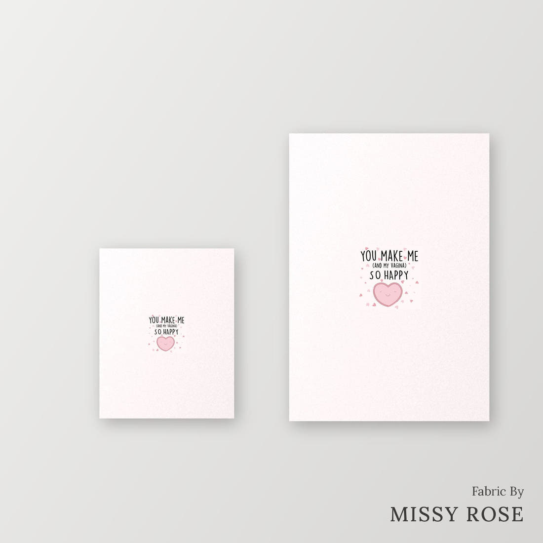 Profanity Fabric Panel 390 – universal and adult panel sizes side by side | Fabric by Missy Rose