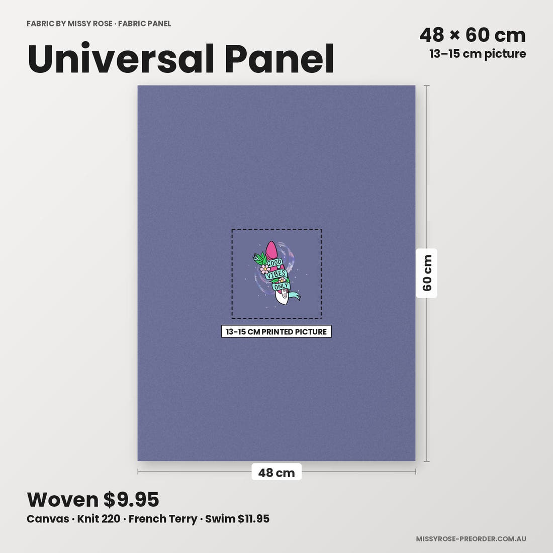 Profanity Fabric Panel 391 universal panel sizing – 13–15 cm printed picture on 48 × 60 cm fabric | Fabric by Missy Rose